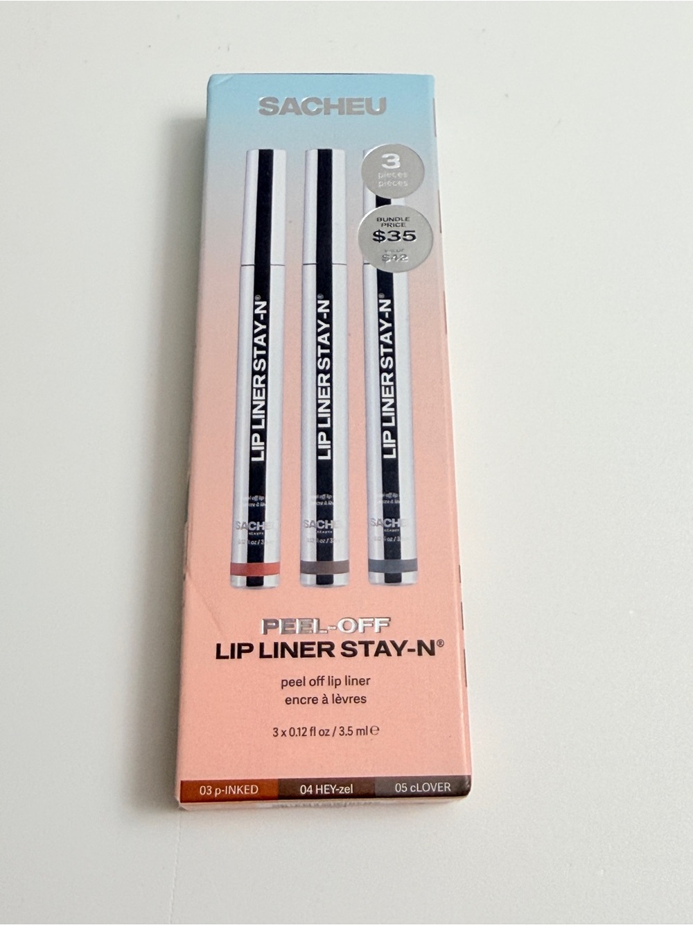 SACHEU Peel-Off Lip Liner Stay-N  Set of 3